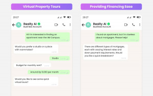 Virtual Property Tour and Providing Financing Ease WhatsApp Mockup