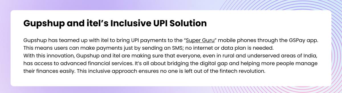 Gupshup and itel's Inclusive UPI Solution