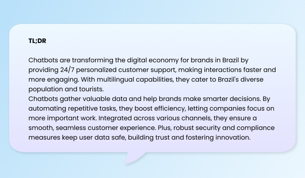 Chatbots powering Brazil's digital economy TL;DR Image