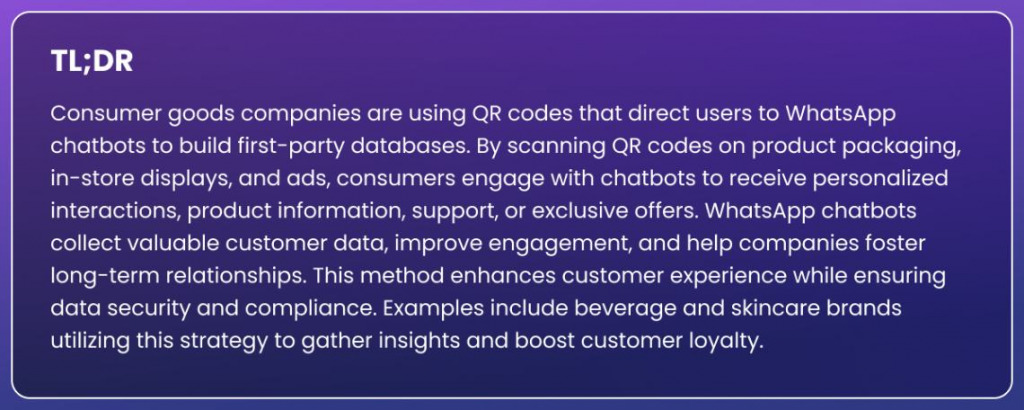 QR Codes & WhatsApp Chatbots for Databases TL;DR