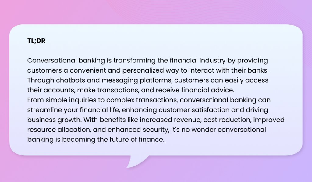 TL;DR Image for Conversational Banking Blog