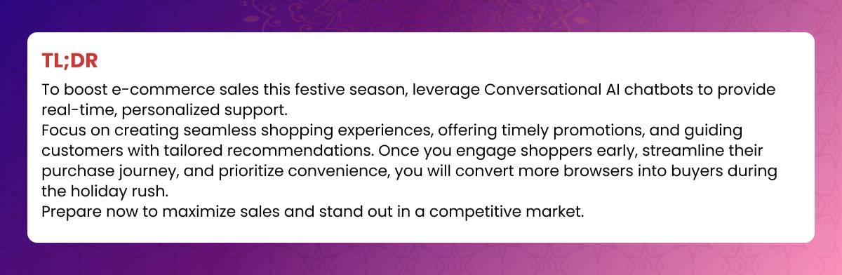 Boosting ecommerce festive sale TL;DR Image