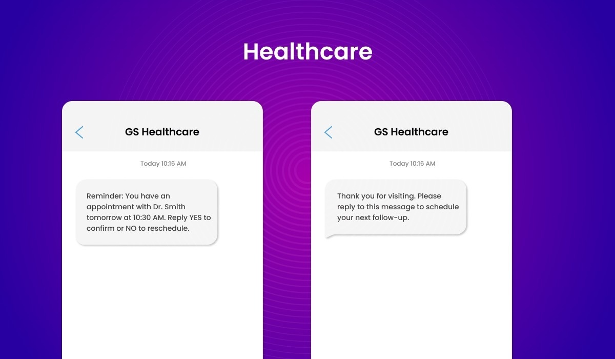 SMS API Service Blog SMS Mockup 2 Healthcare