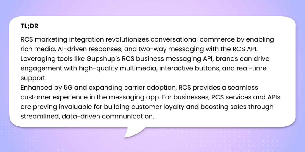 RCS Marketing Integration