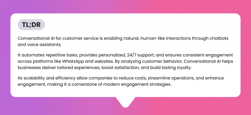 conversational ai for customer service