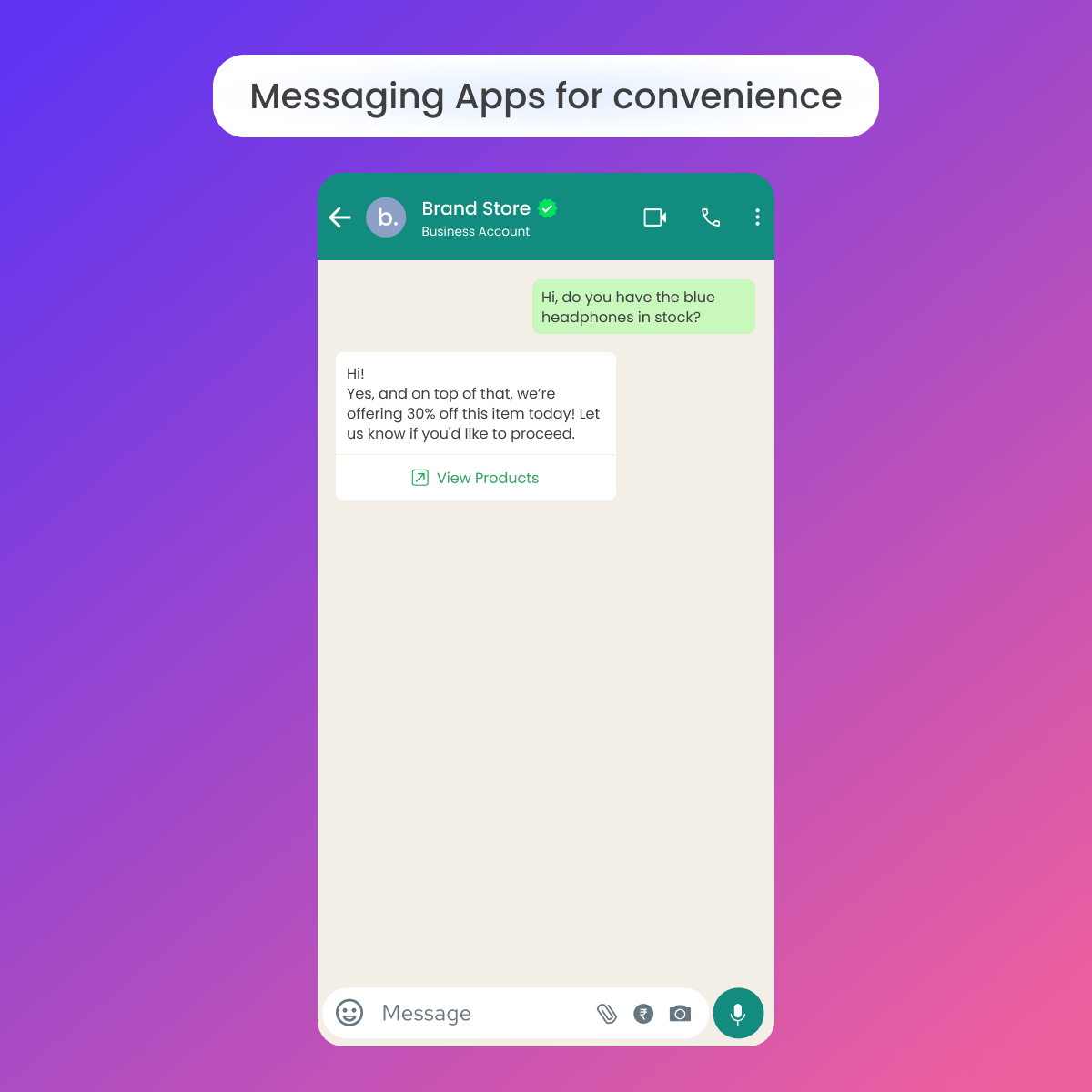 Messaging Apps for convenience 