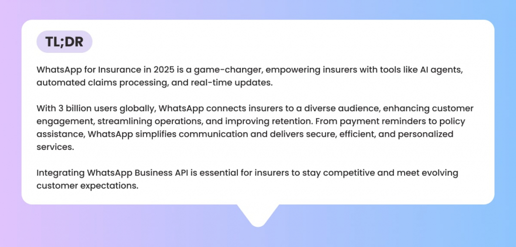 Whatsapp for Insurance