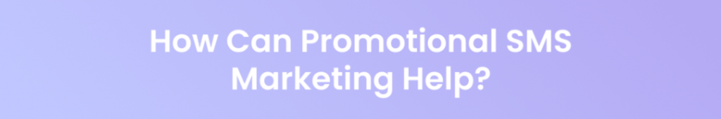 How Can Promotional SMS Marketing Help 